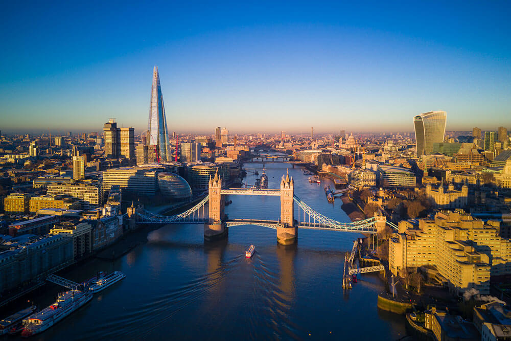 Tower Bridge - London, UK. Maxwell GeoSystem provided its MissionOS for the Thames Tideway Tunnel Project, measuring activities along iconic landmarks.