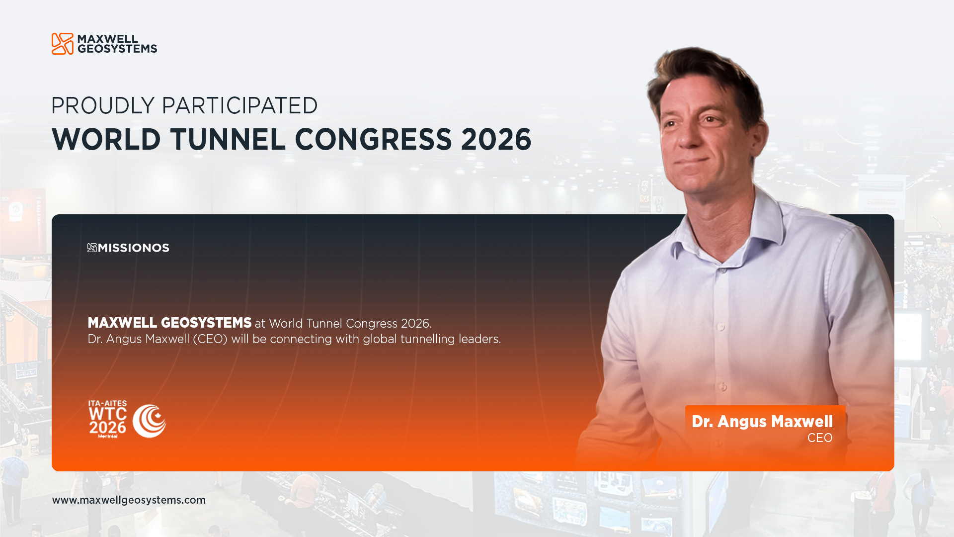 Dr Angus Maxwell at World Tunnel Congress 2026